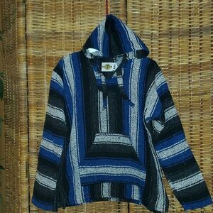 Vintage Earth Ragz Baja Point Break Surfing Mexican Hoodie M